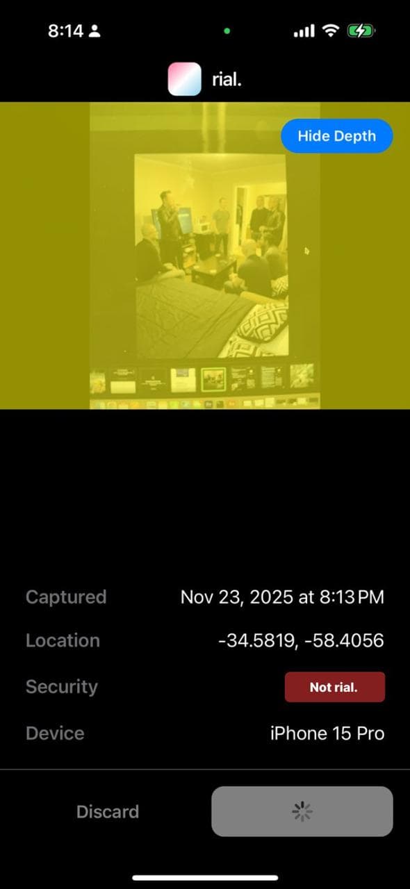 Verified photo example